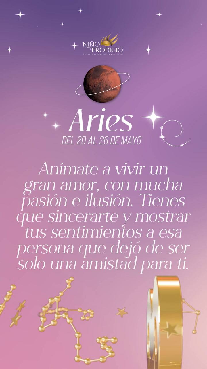 El horóscopo de Niño Prodigio para la semana del 20 al 24 de mayo