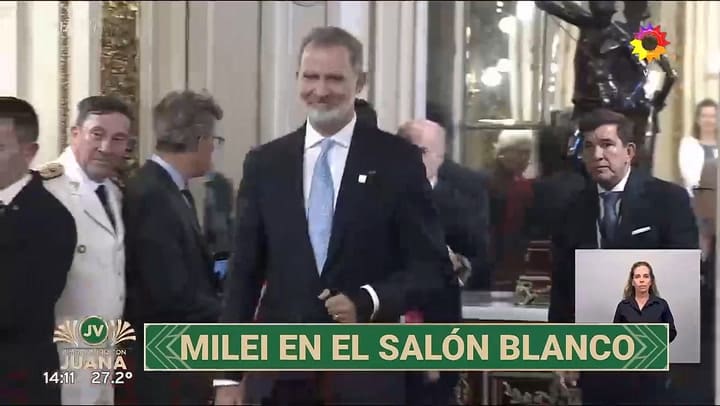 Juana Viale destaco el porte fisico del Rey Felipe VI de Espana