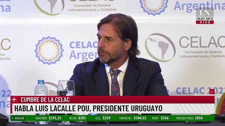 Luis Lacalle Pou criticó la “ideologización” de la Celac y le contestó a Sergio Massa