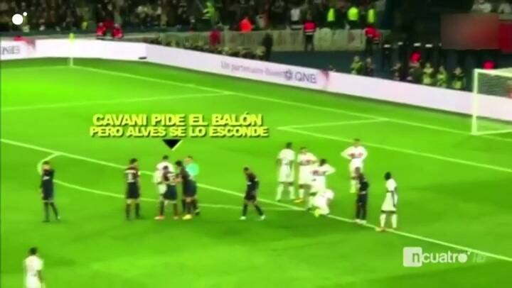Lo que no se vio de la pelea entre Cavani y Neymar - Fuente: YouTube