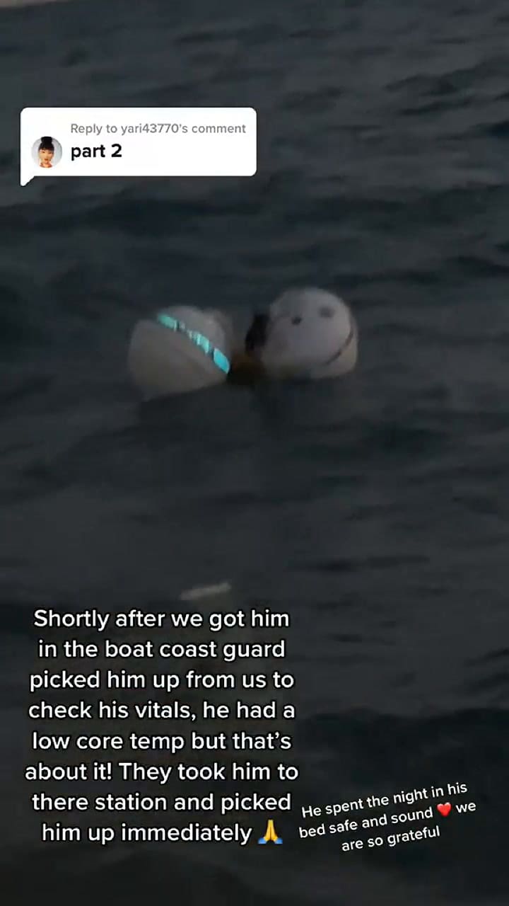 El instante en el que Dylan y su madre se reencuentran tras estar varado en el oceáno