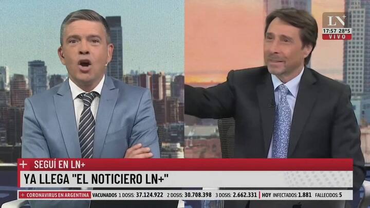 La invitación de Feinmann a Rossi: '¿No es para pochoclos?'