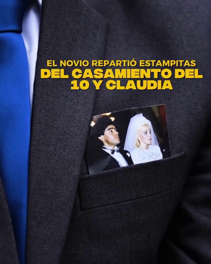 Se casó y homenajeó a Diego Maradona