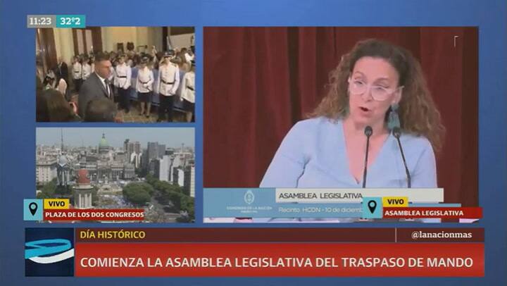 Alberto Fernández y Cristina Fernández de Kirchner, ovacionados en el inicio de la sesión