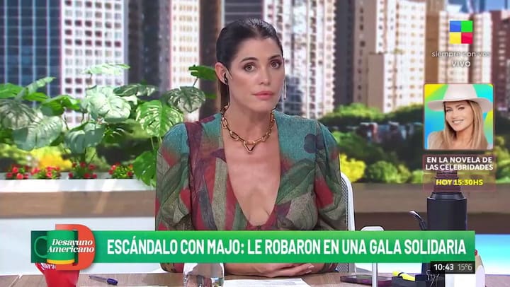 Majo Martino sufrió el robo de su cartera en una gala solidaria