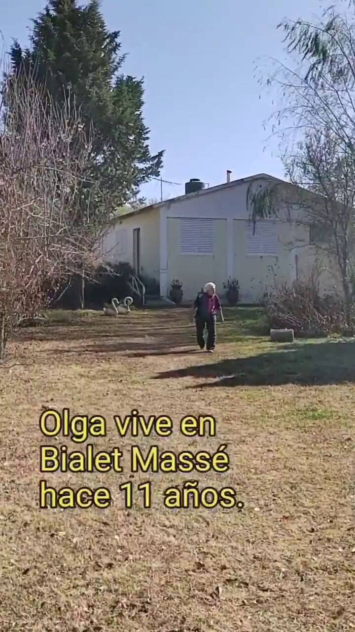 Olga vive en Bialet Massé hace 11 años y es la persona por la que Maratea inició una campaña