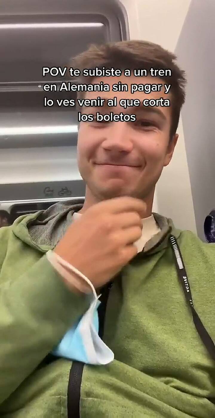 Un joven viajaba en un tren de Alemania, pero algo inesperado ocurrió