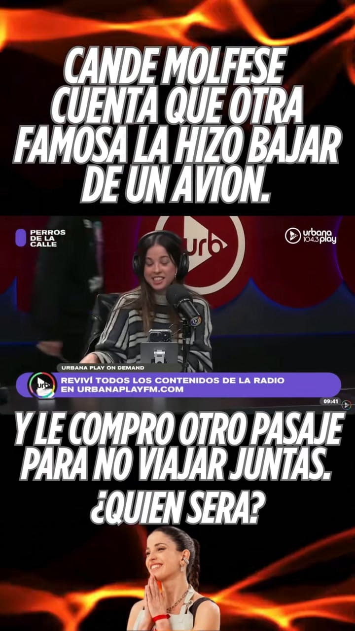 El relato de Cande Molfese sobre la incómoda situación que vivió en un avión años atrás