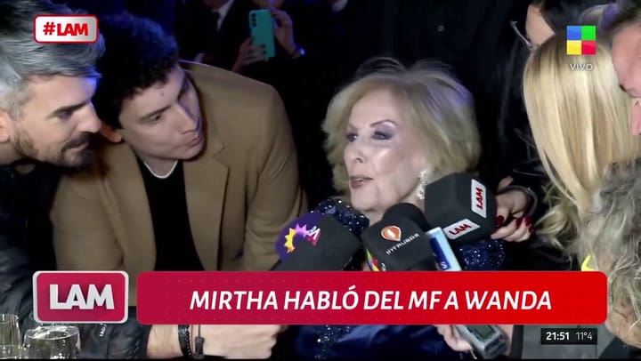 Mirtha Legrand apoyó el Martín Fierro de Wanda Nara y fue contundente