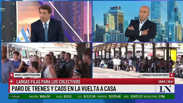 Eduardo Feinmann y Esteban Trebucq analizan el paro de trenes