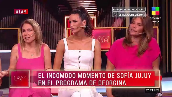 Famosos reaccionaron al percance de Jujuy Jiménez en el programa de Georgina