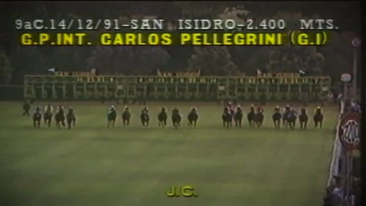 El primer Pellegrini de Pablo Falero, en 1991, con Potrillón