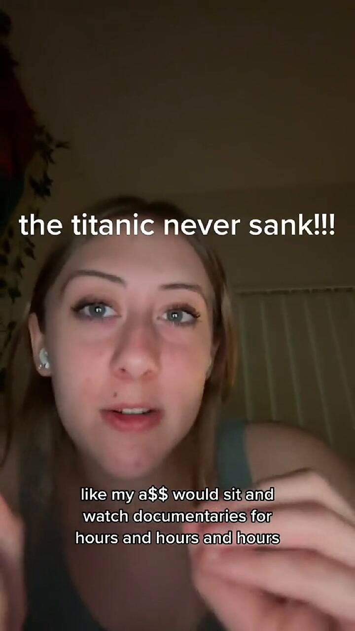 La tiktoker detalló toda su teoría sobre el supuesto engaño del Titanic