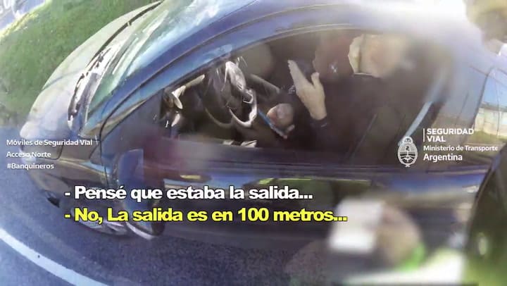 Así fueron detenidos por autoridades los banquineros en el Acceso Norte