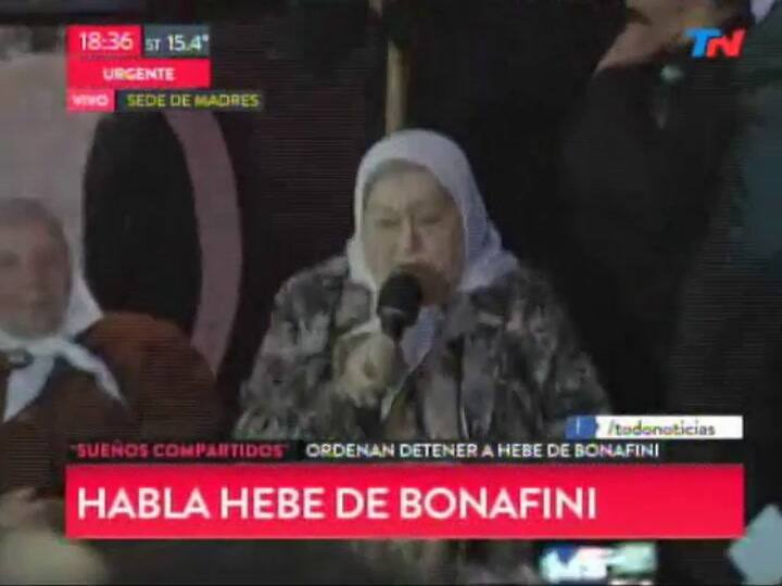 Hebe de Bonafini habló en la sede de Madres de Plaza de Mayo