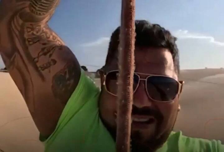 Un turista que se tiraba en tirolesa grabó su recorrido sin saber cómo terminaría