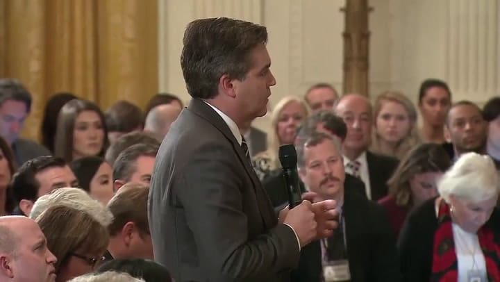 El fuerte cruce entre un periodista de CNN y Donald Trump. Fuente: Twitter