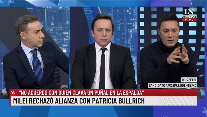 La entrevista de Luis Petri con José del Rio y Luis Majul
