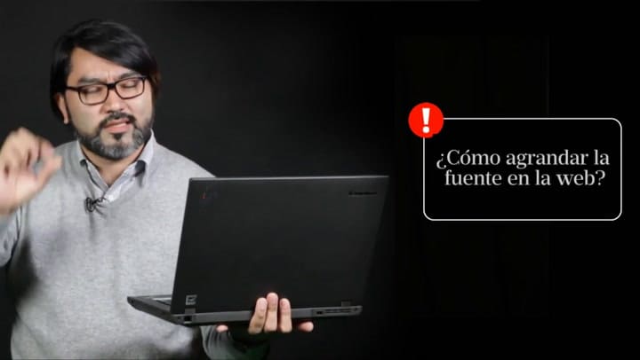 Tecno en 1 minuto: ¿Cómo agrandar la fuente en internet?