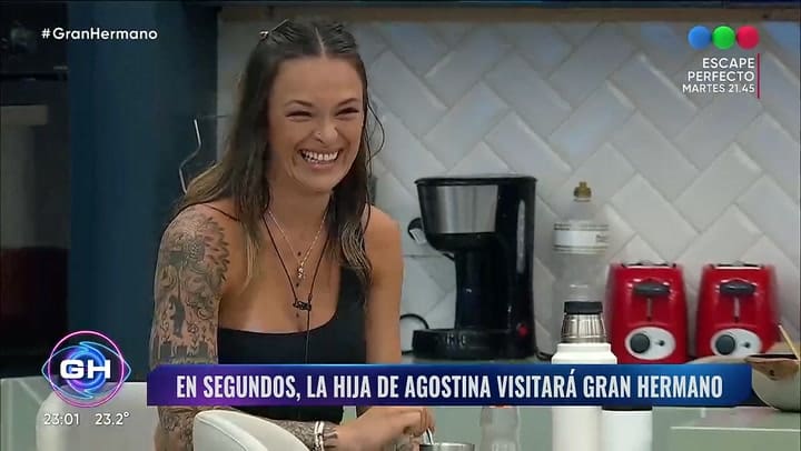 Gran Hermano: Agostina recibio la visita de su hija en el "congelado""