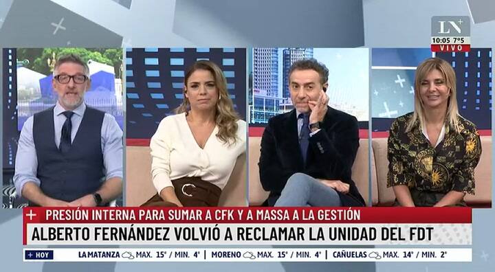 Cuando lo vi dije: 'No está bien''. Novaresio se mostró preocupado por la salud de Alberto Fernández