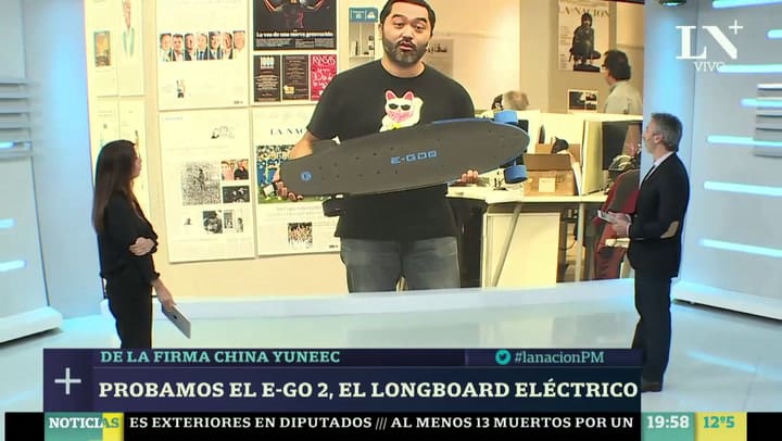 Así funciona el longboard eléctrico E-Go 2 de Yuneec