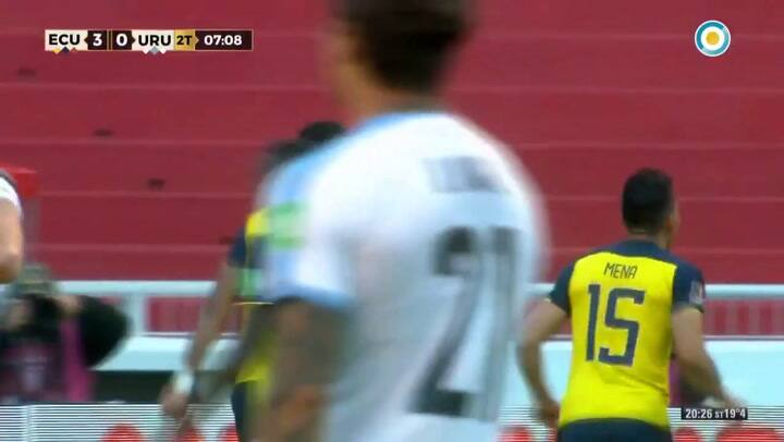 Gol de Michael Estrada: Ecuador 3 - 0 Uruguay - Fuente: TV Pública