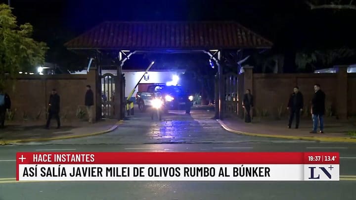 Milei sale de Olivos