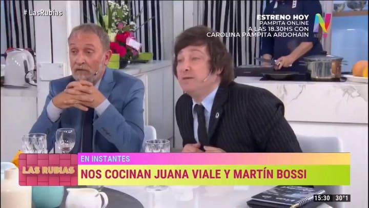La discusión entre Sol Pérez y Javier Milei en Las Rubias - Fuente: Net TV