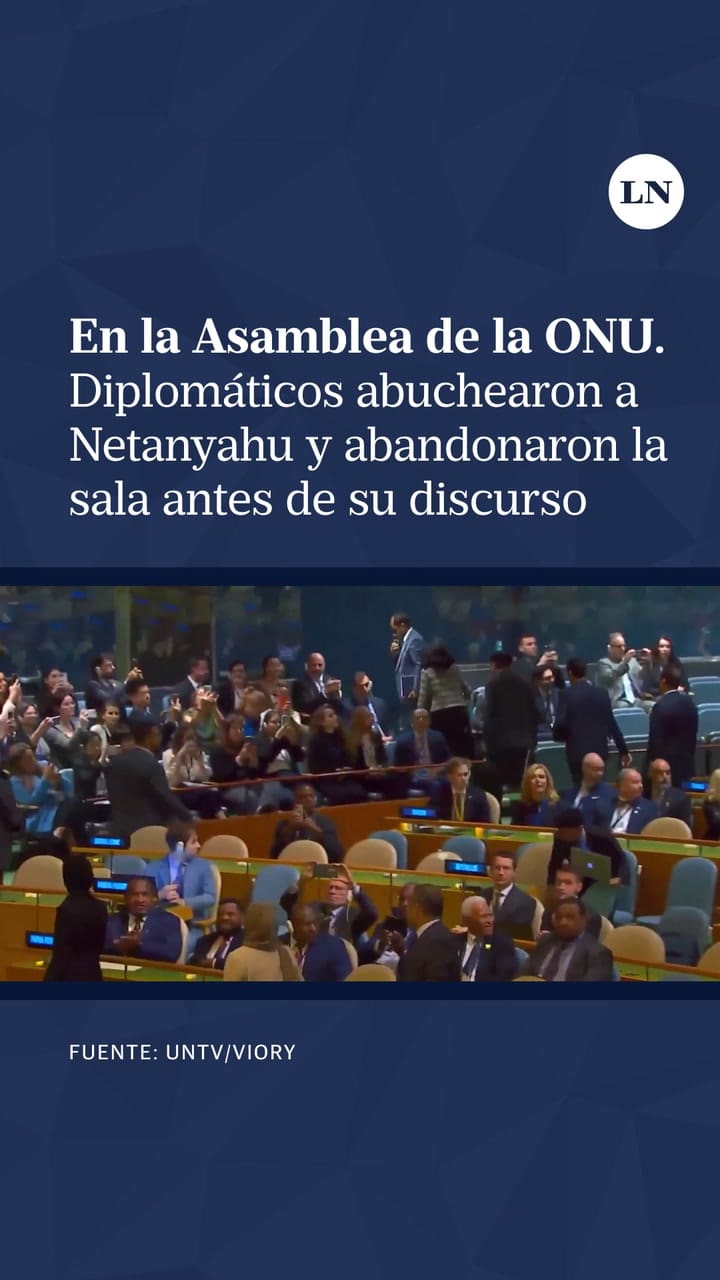 Diplomáticos abuchearon al primer ministro israelí y abandonaron la sala antes de su discurso en la ONU