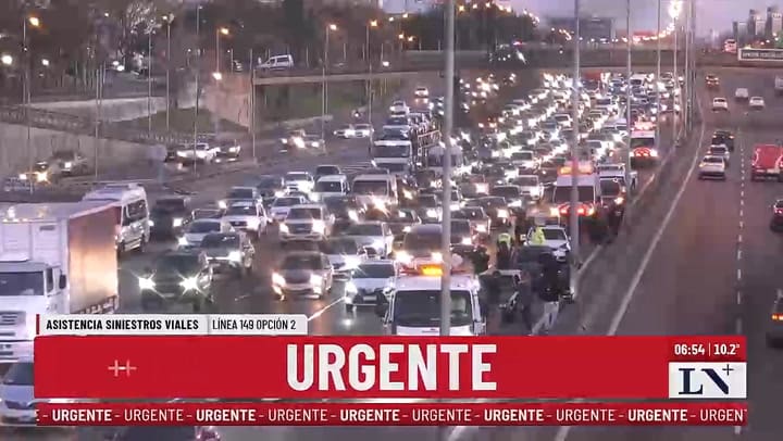 Choque multiple y caos en Panamericana durante esta madrugada