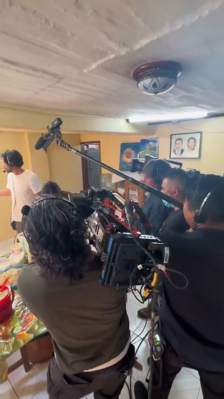 Así se graba el famoso viento de la novela