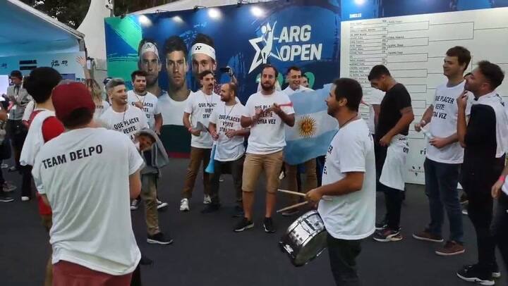 El 'Team Delpo' llegó desde Tandil para acompañar una vez más a Del Potro