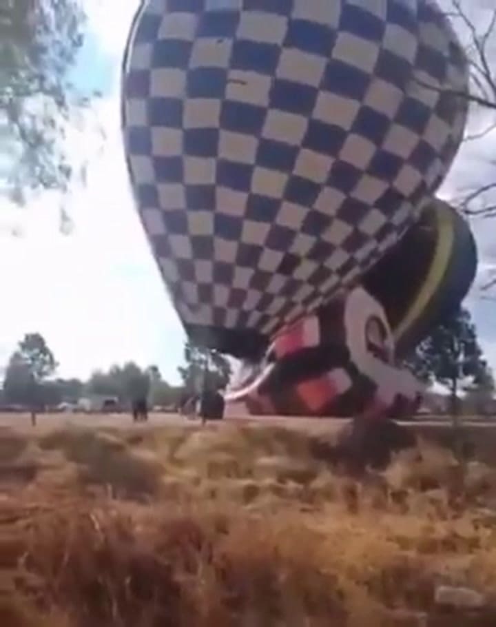 Incendio globo México