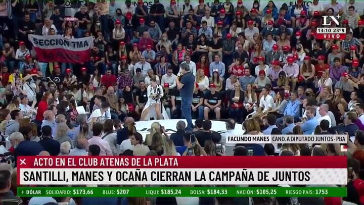 Facundo Manes, en el cierre de campaña de Juntos: “Al gran pueblo argentino, siglo XXI”