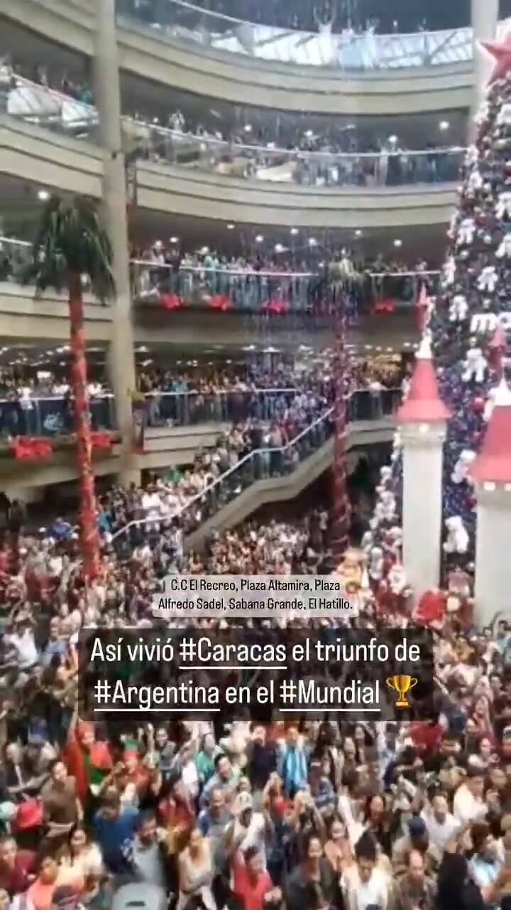 La locura que se vivió en Venezuela con el triunfo de la selección argentina