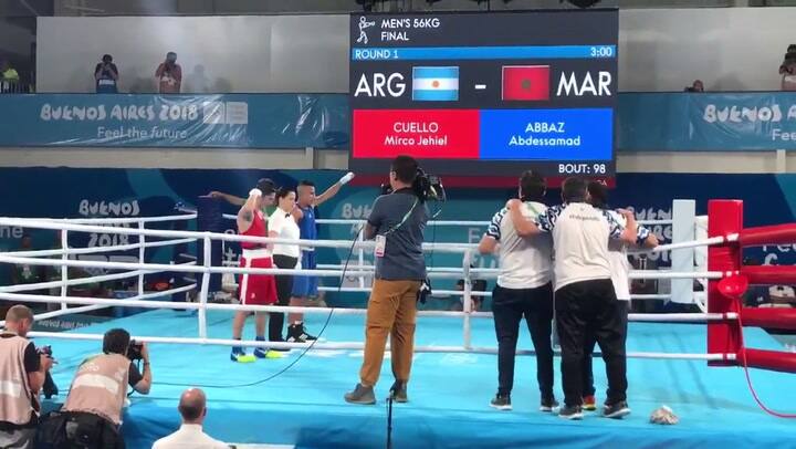 El momento de la victoria de Mirco Cuello - Fuente: Twitter