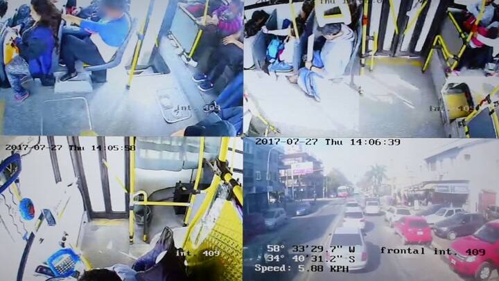 Cámaras de seguridad en colectivos