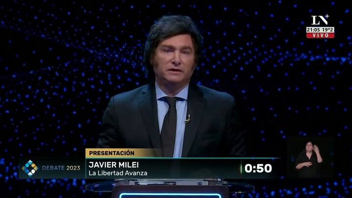 La Presentación De Javier Milei En El úLtimo Debate Presidencial