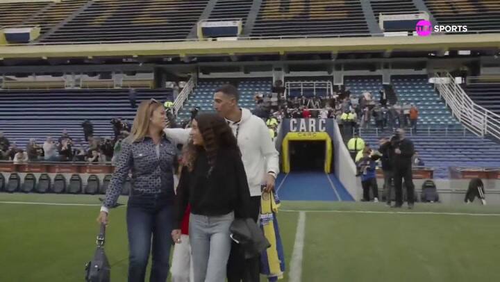 La entrada de Di María a la cancha de Central