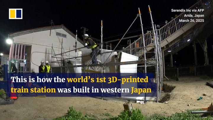 Japón armó una estación de tren con una impresora 3D en 2 horas