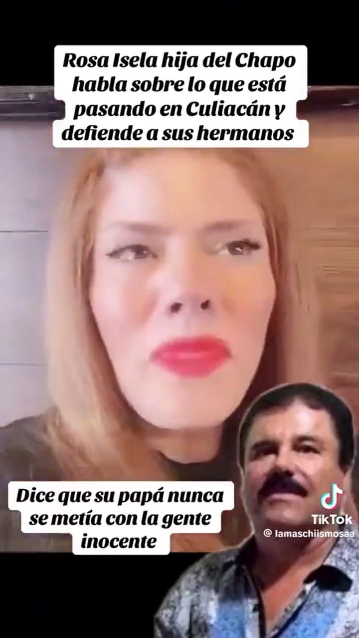 Rosa Isela Guzmán, hija no reconocida de El Chapo, lanza mensaje a Los Chapitos