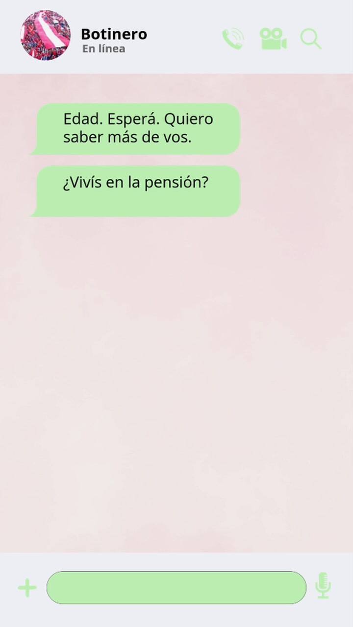 La recreación de los chats enviados por los dos sospechosos