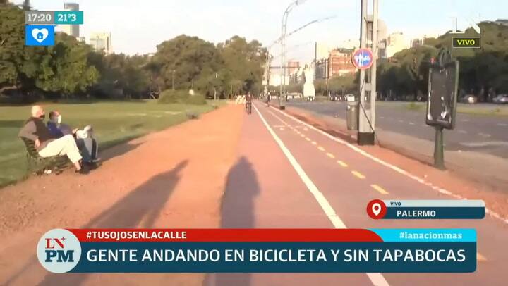 Estuve 55 días encerrado y dije 'basta'', dijo un jubilado de 71 años que salió a tomar sol