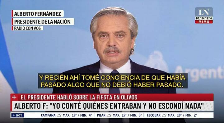 Novaresio sobre Alberto Fernández