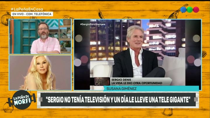 Susana Giménez habló de su amistad con Sergio Denis -Fuente: La peña de morfi
