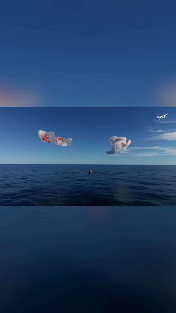 Así volvieron los astronautas a la Tierra