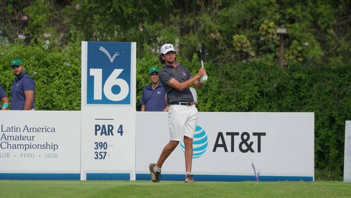 Entrenamiento en el Lima Golf Club de los golfistas argentinos que participan del LAAC.