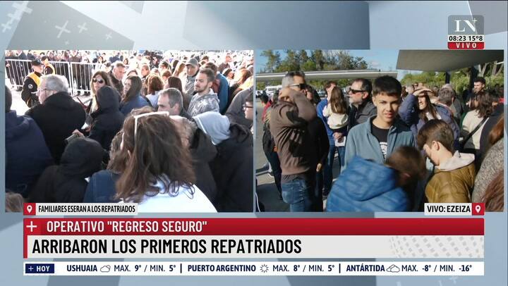 Llego el avion de Aerolineas Argentinas con los primeros 246 repatriados desde Israel