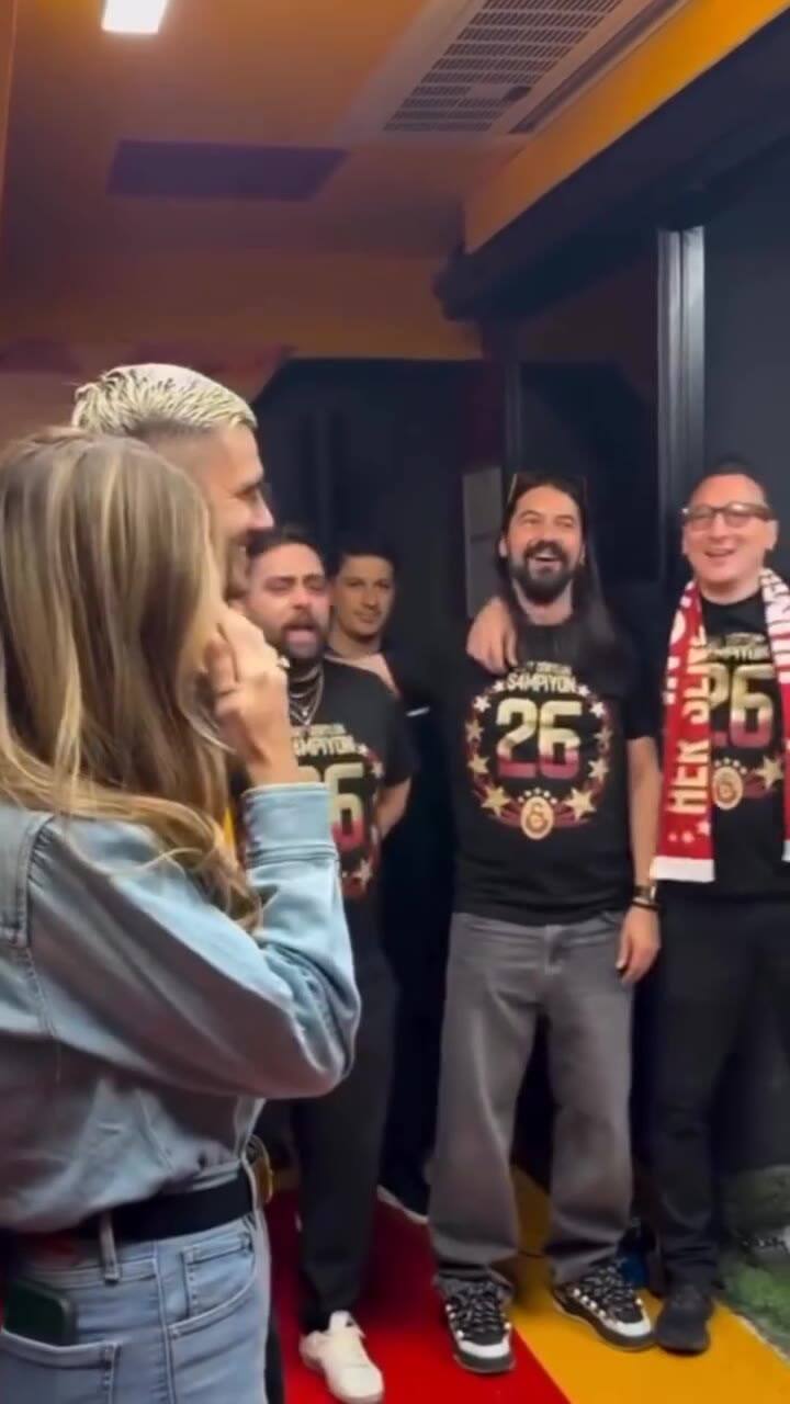 La China Suárez se quebró en los festejos del Galatasaray